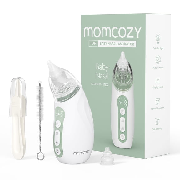 Momcozy Aspirador Nasal Para Bebé, Aspirador Nasal Eléctrico De 3 Niveles De Succión Para Bebé Con Luz Relajante Y Música