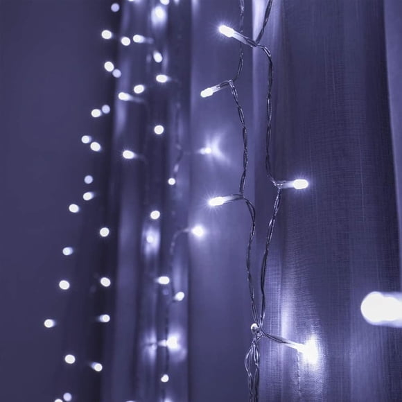 Cortina de Luces La Merced Serie Decorativa Navideña Luz Led Blanca 400 Focos 3x1.5 m