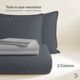 thumbnail image 2 of Set de 7 Piezas Edredón Ligero y Sábanas Queen Dreamlab, Colcha para Cualquier Temporada, Hipoalergénica, Diseño Trébol Grafito, Gris, 2 of 10