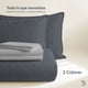 thumbnail image 2 of Dreamlab Edredón King Size Ligero y Juego de Sábanas con Fundas de Almohada Decorativas (7 pzas). Set de Colcha Ligera y Sábanas para Cualquier Temporada. Hipoalergénico. Trébol, Grafito / Gris Claro, 2 of 10