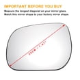 thumbnail image 3 of Reemplazo de vidrio de espejo retrovisor calefaccionado blanco del lado del conductor izquierdo de Unique Bargains, adecuado para TOYOTA Verso 2009-2012, 3 of 6