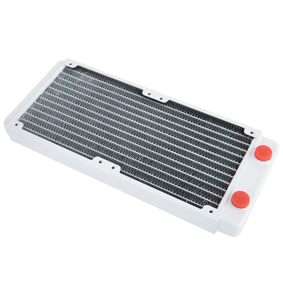 M Buder Radiador de Refrigeración por Agua para PC de Cobre Blanco con 12 Tubos Superficie de Pulverización TSRP-WP-240mm Componentes de Computadoras Universal