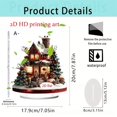 thumbnail image 2 of CaiYueKe Christmas House 2D Flat Ornament Set Shatterproof Hanging Decor Holiday Display Accent Festive Home Decoration Christmas Tree Ornament Gift Set for Family Friends Seasonal Party Supplies, 2 of 3