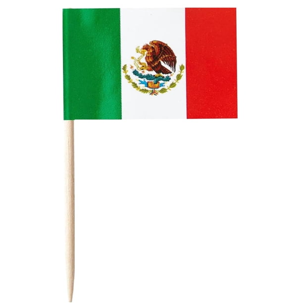 Banderitas para Adornar MXToothpickFlag 20Pzas México 3.5x2.5cmPapel ...