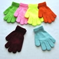thumbnail image 2 of Zhuge 2 pares de guantes de invierno para niños, guantes elásticos cálidos de punto suelto para niños pequeños, adecuados para Navidad de 5 a 10 años (blanco), 2 of 4