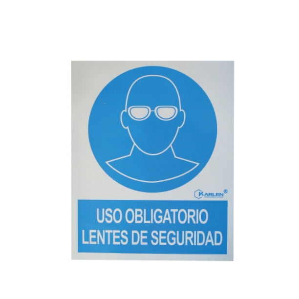 Señal Lentes KARLEN Uso obligatorio de lentes de seguridad