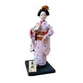 thumbnail image 3 of Estatua de escritorio con figura de Kabuki asiática de 12 pulgadas, estatuilla de muñeca geisha con kimono japonés para Estilo C, 3 of 7