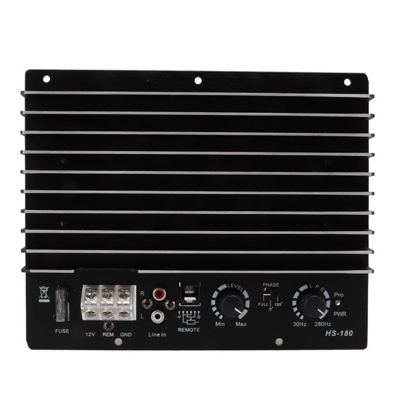 Amplificador de coche negro de 12 V, amplificador de potencia de subwoofer de audio de 1000 W para automóvil, protección múltiple para automóvil