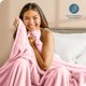 thumbnail image 2 of Bare Home Manta de Felpa de Microfibra 300 G/M², Suave y Afelpada, Tamaño Matrimonial/queen, Rosa Claro, 2 of 7