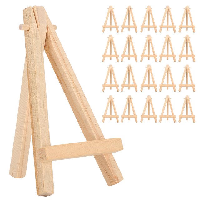 Caballete de madera de 20 piezas Artware, Mini AFrame, soporte de trípode de exhibición de madera Natural para decoración, accesorios de exposición