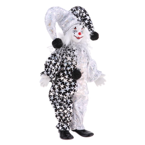 Muñeco de Porcelana Payaso Modelo Decorativo Pieza Artesanal Delicada con Material Frágil y Diseño Profesional Adecuado para Colección Adultos