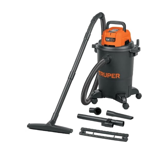 Aspiradora Truper ASP-06N 6 Gal Plástica Negra Motor 2HP
