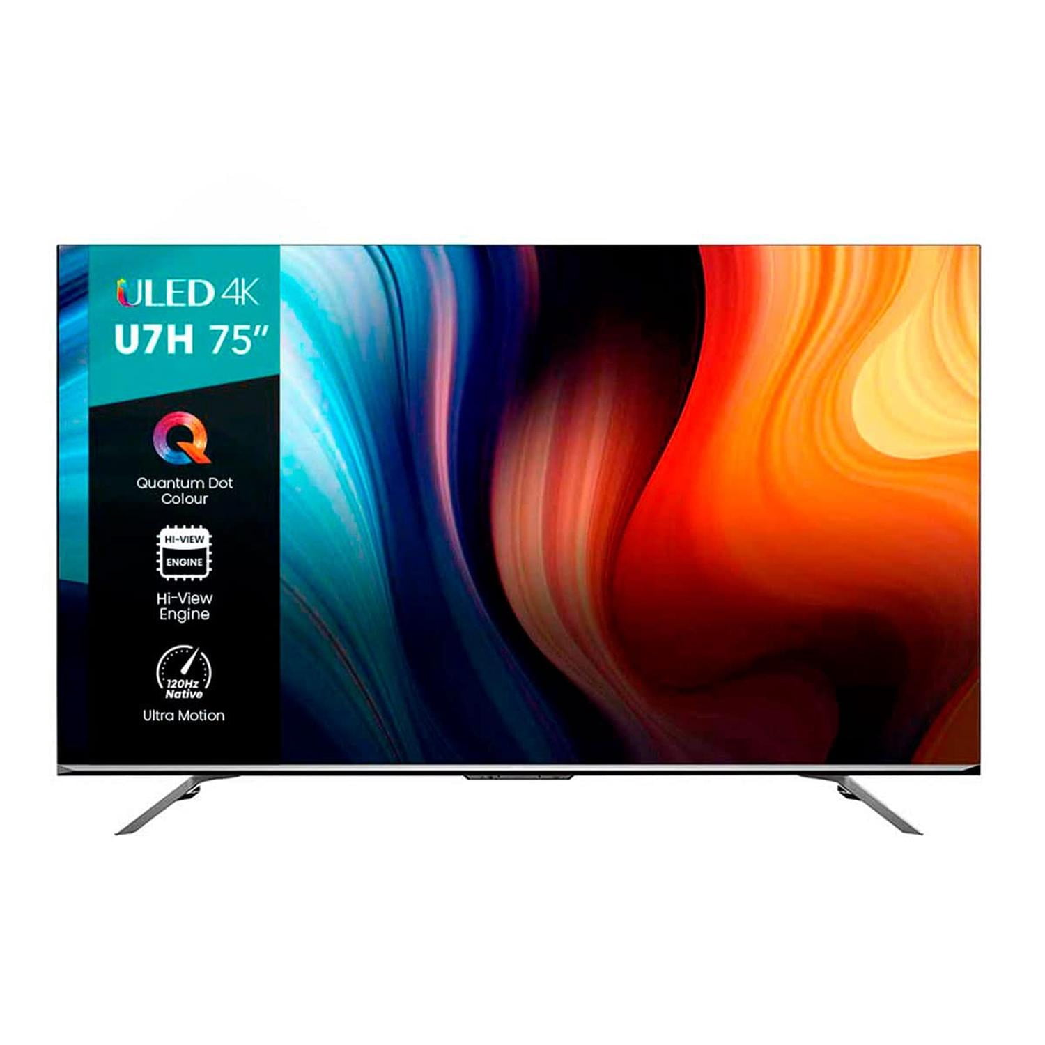 Hisense Pantalla 75" 4K UHD HDR Dolby Vision (2022), 75U7H