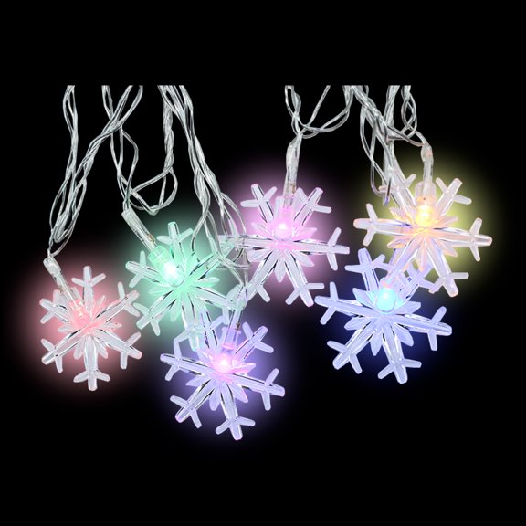 Serie Navideña NaviColors Copo de Nieve 20 Luces Led Multicolor 4 Mts
