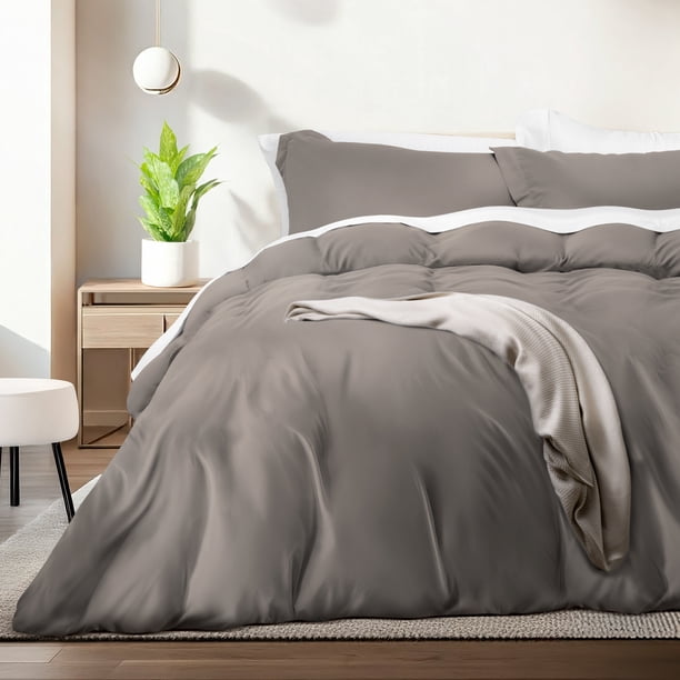 Juego de Funda para Edredon Duvet Dreamlab, Tamaño Individual, Color Arena, 2 Piezas