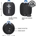 thumbnail image 2 of Ultimate Ears WONDERBOOM 3, altavoz Bluetooth inalámbrico portátil, sonido de 360 ​​grados de graves grandes para exteriores, impermeable, a prueba de polvo IP67, flotante, alcance de 131 pies, negro, 2 of 3
