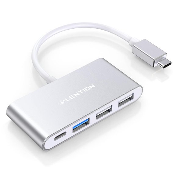 LENTION Hub USB-C 4 en 1 con Tipo C, USB 3.0, USB 2.0 Compatible 2023-2016 MacBook Pro 13/14/15/16,