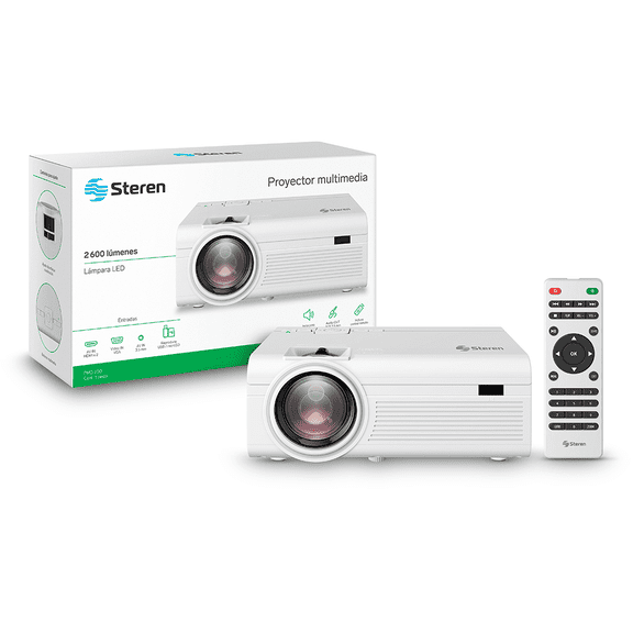 Proyector multimedia de 2600 lúmenes, portátil