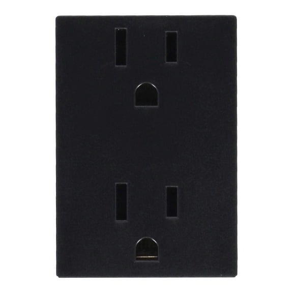 Contacto Dúplex Unno Plástico Negro 2 Módulos