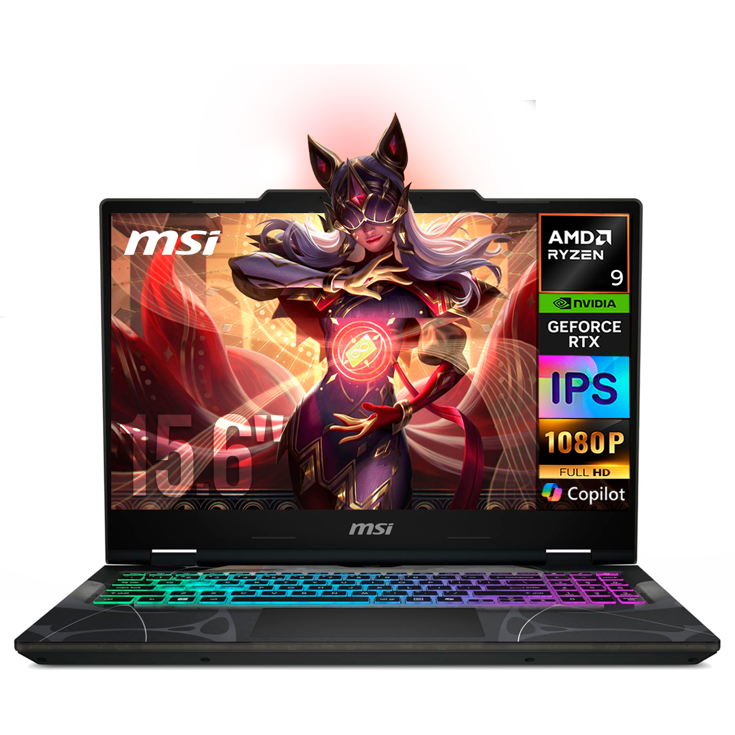 Laptop AI Gamer MSI Cyborg A15 AI GeForce RTX 5060 8GB Ryzen 9 270 16GB DDR5 1TB SSD Pantalla 15.6" IPS FHD 144Hz Windows 11 Teclado Ingles