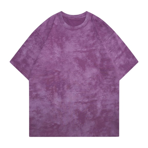 pstuiky Mangas cortas para hombre, Camisas casuales de manga corta con cuello redondo y diseño conciso de color liso para hombre ropa de hombre l
