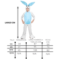 thumbnail image 4 of Disfraz de Primavera Conejo Blanco con Azul Unitardo Deluxe Infantil Niños Talla 1 a 3 años, 4 of 7