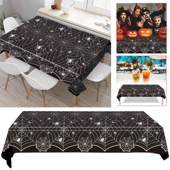 Mantel Desechable de Halloween, Mantel Rectangular de Plástico, Mantel para Fiesta de Halloween