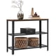 thumbnail image 4 of VASAGLE Mesa de Consola, Mesa de Pasillo con 2 Estantes de Malla, Aparador, para Salón, Pasillo, 101,5 x 35 x 80 cm, Metal, Diseño Industrial, Marrón Rústico Negro, 4 of 7