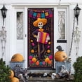 thumbnail image 4 of Decoraciones de Halloween, 35 x 71 pulgadas, cubierta de puerta de Halloween y Día de Muertos, decoración de puerta de Halloween y Día de Muertos, decoración de fiesta de festival, cubierta de puerta, 4 of 6