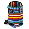 thumbnail image 1 of Mochila transportadora de mascotas, mochila frontal ajustable para mascotas, mochila transportadora de gatos y perros, bolsa de viaje de seguridad, con patas hacia afuera, ideal para, 1 of 5