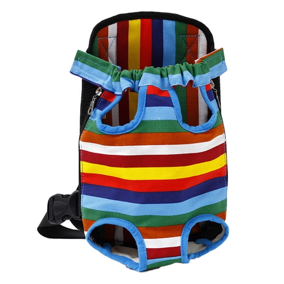 Mochila transportadora de mascotas, mochila frontal ajustable para mascotas, mochila transportadora de gatos y perros, bolsa de viaje de seguridad, con patas hacia afuera, ideal para