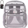 thumbnail image 1 of Mochila SHYLERO Clear extra grande de 32 litros con cierre TSA, gris claro, 1 of 9