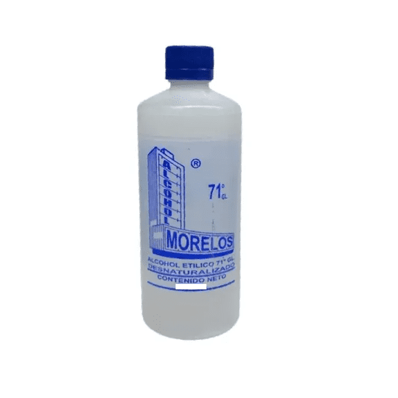 Alcohol etilico 71% Morelos desnaturalizado 1 lt.