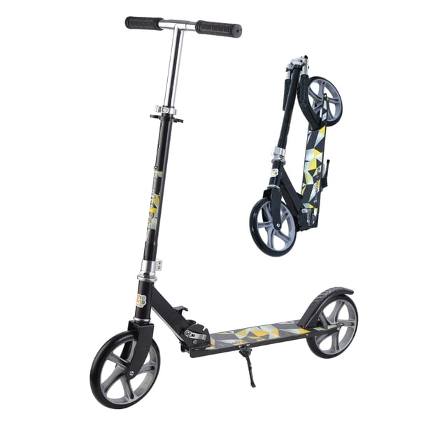 Scooter Patin del Diablo Plegable y Ajustable Para Jovenes y Adultos, Patín del Diablo con Manubrio Ajustable, 2 Ruedas
