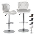 thumbnail image 1 of Set De 2 Bancos Barra Cocina Silla Regulable Diseño Acabado de la estructura Cromado Color Blanco Blick, 1 of 8