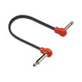 thumbnail image 2 of Cable de conexión para guitarra eléctrica/bajo, ángulo recto de 1/4 de pulgada, efectos de bajo silenciosos 30cm rojo, 2 of 7