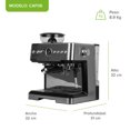 thumbnail image 4 of Cafetera Espresso tipo Barista con molino, 19 Bares de presión, Capacidad de 2.8 Lts AVERA CAF06, 4 of 9
