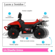 thumbnail image 2 of Cuatrimoto Eléctrica Montable TEK-188L para Niños 3-6 Años Bluetooth Luces LED Música 4 Ruedas Soporta 25 kg Rojo, 2 of 6
