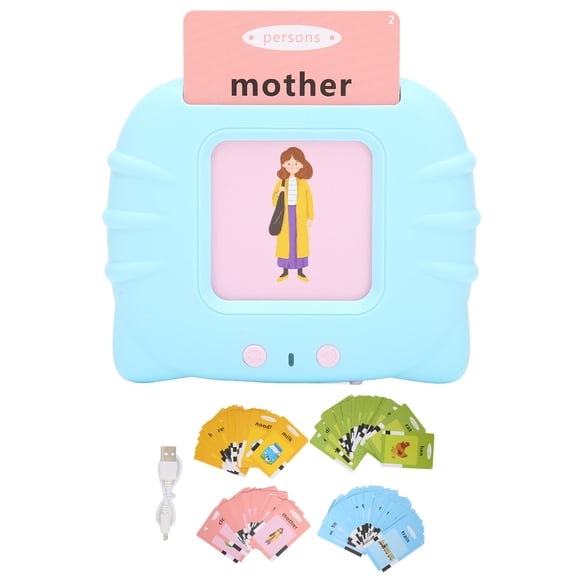 Tarjetas didácticas para niños pequeños, juguetes educativos, 112 tarjetas didácticas, juguetes de aprendizaje para niños pequeños de 2 a 4 años, color azul