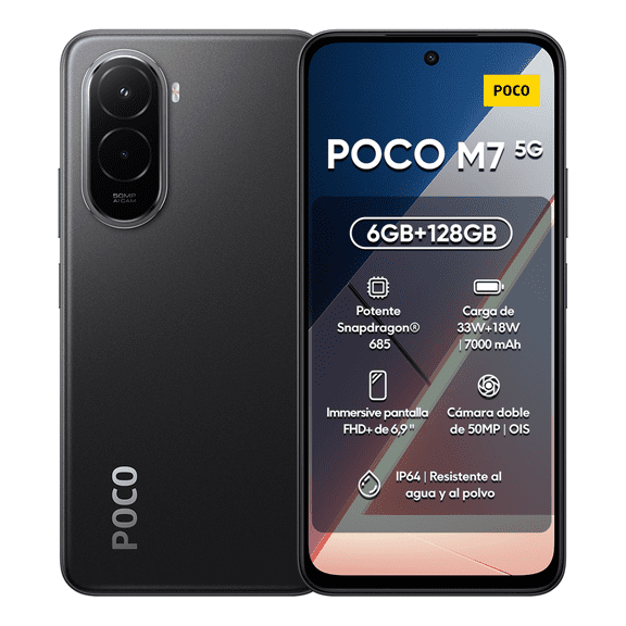 Celular Xiaomi POCO M7 6 GB Ram 128 GB Rom Dual Sim Negro