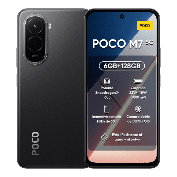 Celular Xiaomi POCO M7 6 GB Ram 128 GB Rom Dual Sim Negro
