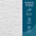thumbnail image 3 of Lucid - Protector de Colchón 100% Impermeable - Ajuste Universal - Cubierta de Tela Toalla - Cubre Colchón de Algodón Suave - Hipoalergénico y Transpirable - Blanco - Tamaño Individual Extra Largo, 3 of 6