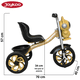 thumbnail image 4 of Triciclo para Niños Astronauta con Luz Sonido Ruedas de Eva y Canasta Trasera Apto a partir de 2 Años Soporta hasta 20 kg - Dorado, 4 of 6