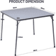 thumbnail image 5 of HOMYLIN Mesa Plegable de Patio, Mesa de Campismo Cuadrada Impermeable y portátil 86X86Cm Mesa de Picnic Cuadrada Plegable Portátil para Camping, Partido,Exterior, Gris, 5 of 5