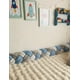 thumbnail image 3 of Protector Cuna Trenza 6 Tubos 2 Mts Bumper Bebe Azul Gris Liso Azul Acero, 3 of 5