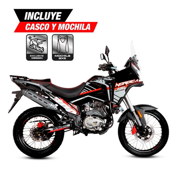 Motocicleta Adventure MB Motos Nordica 300Rojo 2026