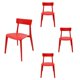 thumbnail image 1 of SET DE 4 SILLAD DE EXTERIOR BRIANZA COLOR ROJO, 1 of 8