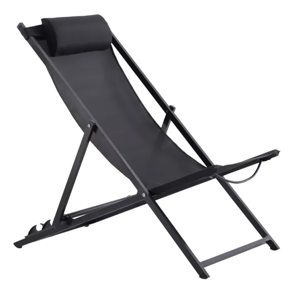 Silla Camastro Plegable Recinable y Portatil para Jardín Playa Alberca NATERIAL  CRUZ