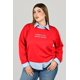 thumbnail image 2 of Sudadera combinada con bordado Roman Fashion /Tallas Extras, 5131 (Rojo) rojo 40, 2 of 7