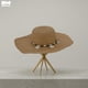 thumbnail image 2 of Sombrero de Playa Con Conchitas Para Mujer Ala Ancha 42 cm cafe 42 cm, 2 of 6